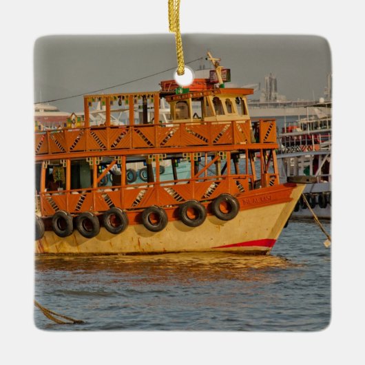 Mumbai India Custom Square Weihnachtsdekoration Keramikornament (Vorderseite)
