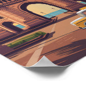 Mumbai India Gateway India Illustration Travel Poster (Ecke)