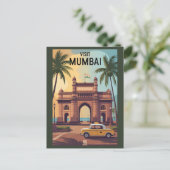 Mumbai India Gateway India Illustration Travel Postkarte (Stehend Vorderseite)
