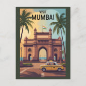 Mumbai India Gateway India Illustration Travel Postkarte (Vorderseite)