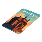 Mumbai India Illustration Travel Art Vintag Magnet (Linke Seite)