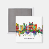 Mumbai India Skyline Magnet (Vorderseite/Rückseite)