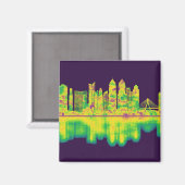 Mumbai India Skyline Magnet (Vorderseite/Rückseite)