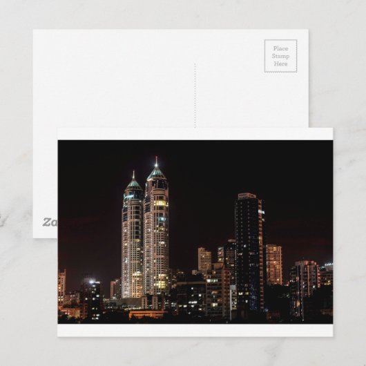 Mumbai India Skyline Postkarte (Vorne/Hinten)