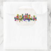 Mumbai India Skyline Runder Aufkleber (Tasche)