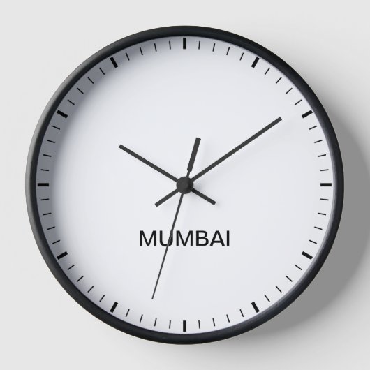 Mumbai India Time Zone Newsroom Clock Uhr (Vorderseite)