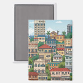 Mumbai India Travel Magnet (Vorderseite/Rückseite)