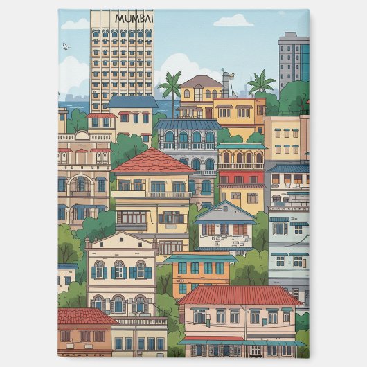 Mumbai India Travel Magnet (Vorderseite)