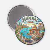Mumbai Indien Magnet (Vorderseite/Rückseite)