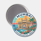 Mumbai Indien Magnet (Vorderseite/Rückseite)