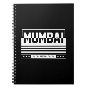 Mumbai Indien Moderne Typografie Grafikdesign Notizblock