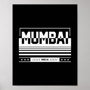 Mumbai Indien Moderne Typografie Grafikdesign Poster