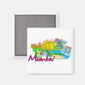 Mumbai - Indien.png Magnet (Vorderseite/Rückseite)