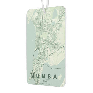 Mumbai Indien Stadtplan Minimal Design Autolufterfrischer