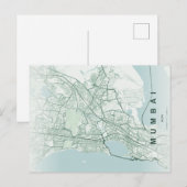 Mumbai Indien Stadtplan Minimal Design Postkarte (Vorne/Hinten)