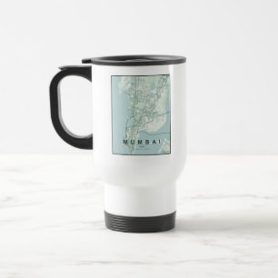 Mumbai Indien Stadtplan Minimales Design Kaffee Reisebecher