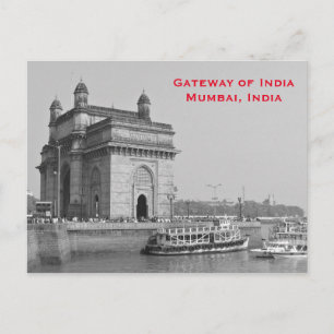 Mumbai Indien Vintage Tourismus Reise Hinzufügen Postkarte