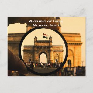Mumbai Indien Vintage Tourismus Reise Zusatz Postkarte