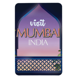 Mumbai Indien Vintages Reiseplakat Magnet