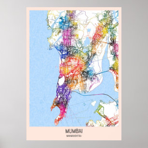 Mumbai Maharashtra City Map Poster