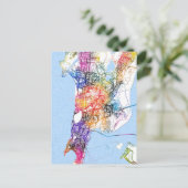 Mumbai Maharashtra City Map Postkarte (Stehend Vorderseite)