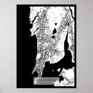 Mumbai Maharashtra Karte Poster