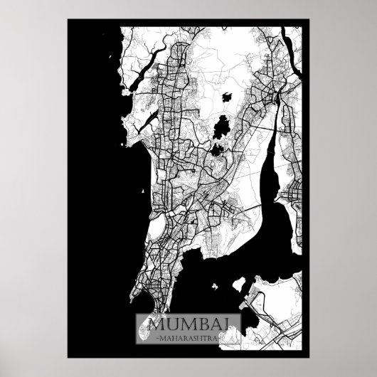 Mumbai Maharashtra Map Poster (Vorne)