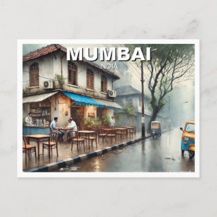 Mumbai Streetview Travel Souvenir Postkarte