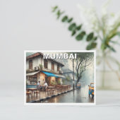 Mumbai Streetview Travel Souvenir Postkarte (Stehend Vorderseite)