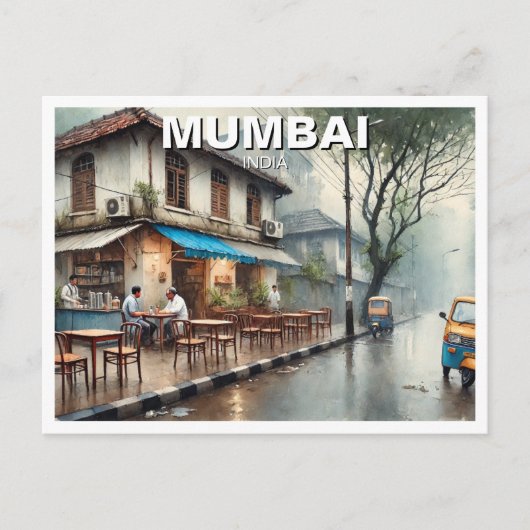 Mumbai Streetview Travel Souvenir Postkarte (Vorderseite)