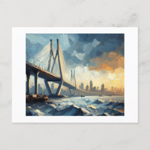 Mumbai Trans Harbour Bridge, Postkarte