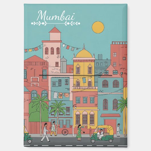 Mumbai Travel Souvenir Magnet (Vorderseite)