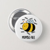 Mumble Bee Funny Insect Pub Button (Vorne & Hinten)