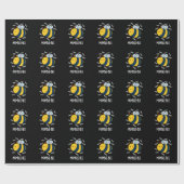 Mumble Bee Funny Insect Pun Dark BG Geschenkpapier (Flach)