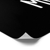 Mumble Bee Funny Insect Pun Dark BG Poster (Ecke)