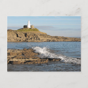 Mumbles Lighthouse Feiertagspostkarte