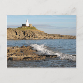 Mumbles Lighthouse Feiertagspostkarte