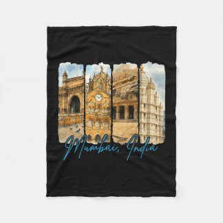 Mumi Indien Reisereise Pinselstrich Souvenir Urlau Fleecedecke