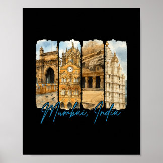 Mumi Indien Reisereise Pinselstrich Souvenir Urlau Poster