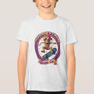 MUMIE AUF EINEM SKATEBOARD Tri-Blend SHIRT