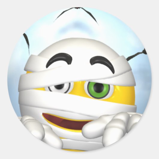 Mumie Runder Aufkleber (Vorderseite)