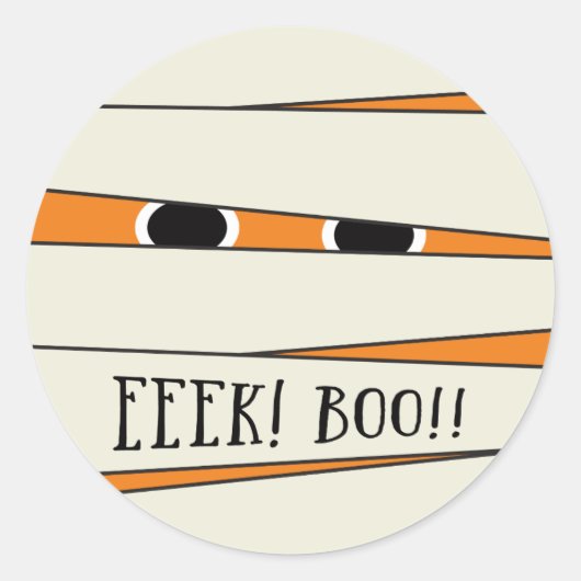 Mumified Halloween in Pumpkettensticker Runder Aufkleber (Vorderseite)