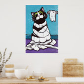 Mumified - Whimsical Cat Print Poster (Küche)