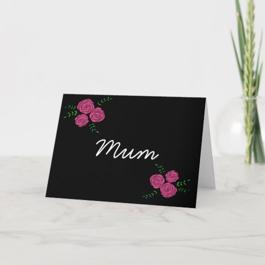 Mumm florale Chalkboard Karte (Vorderseite)