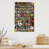 Mummas hausgemachte Alphabet-Lektion Poster (Küche)
