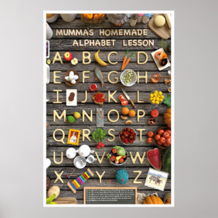 Mummas hausgemachte Alphabet-Lektion Poster