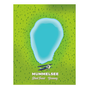 Mummelsee Schwarzwald Deutschland Karte. Fotodruck