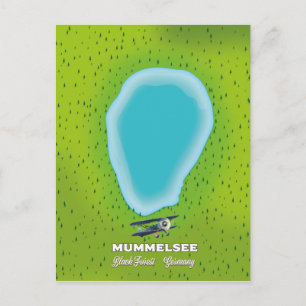 Mummelsee Schwarzwald Deutschland Karte. Postkarte