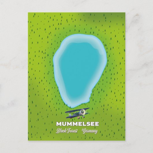 Mummelsee Schwarzwald Deutschland Karte. Postkarte (Vorderseite)