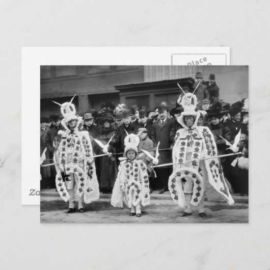 Mummers Parade, New Years Day, 1909 Postkarte (Vorne/Hinten)